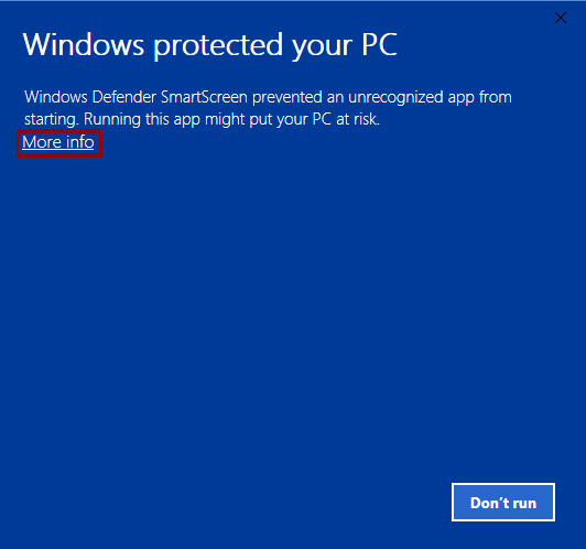 Windows 10 Warning