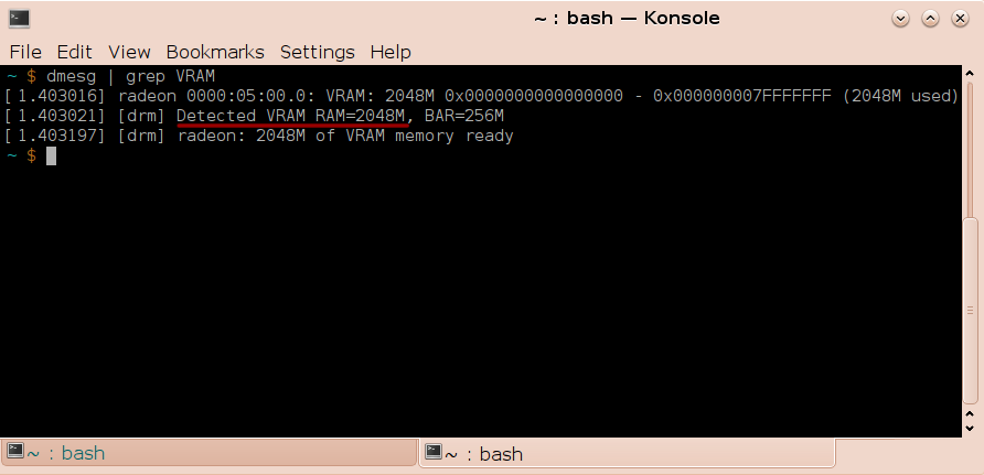Checking VRAM in a Linux terminal