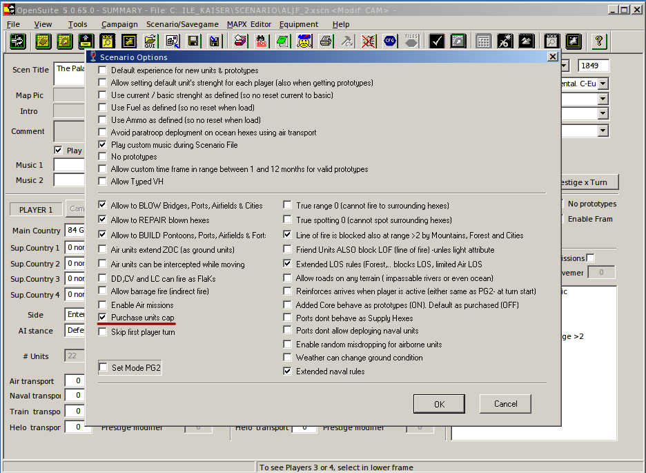 Scenario Options