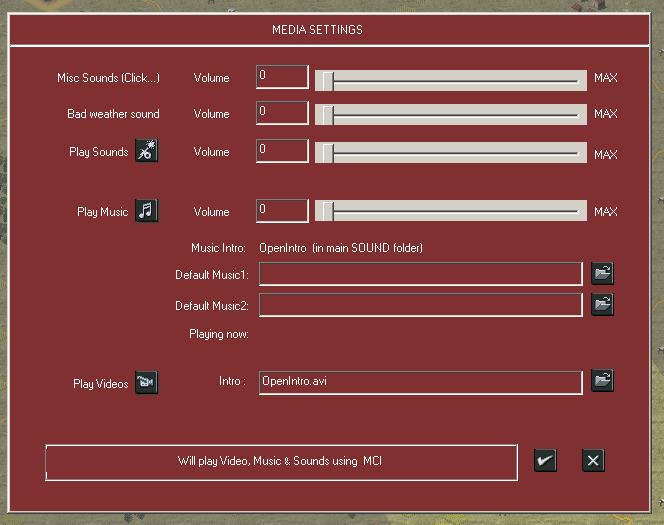 Media Settings: disable everything