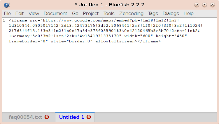 Sharing the Google Maps iframe code #1