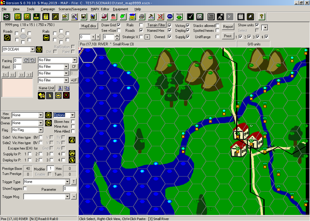 Setting the terrain types